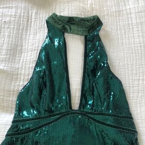 Free People Green Disco Dress
